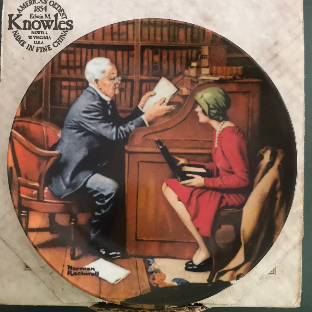 “The Professor” - Rockwell Heritage Collector Plate